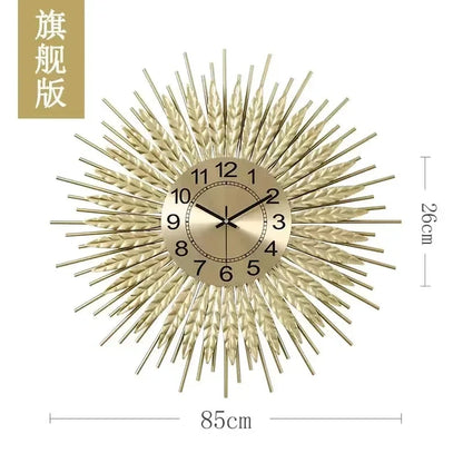 Exquisite Gold Petal Wall Clock