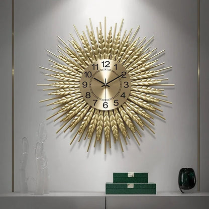 Exquisite Gold Petal Wall Clock