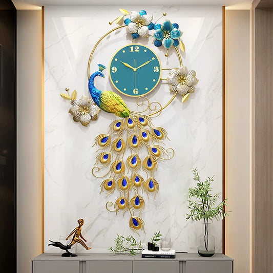 Majestic Peacock Wall Clock 🦚